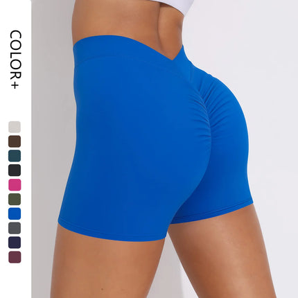 Women's Quick-Drying Seamless Sports Shorts Breathable Skin-Friendly Yoga Pants Scrunch Butt Lifting Feature Solid Wholesale