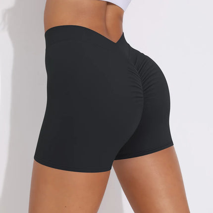 Women's Quick-Drying Seamless Sports Shorts Breathable Skin-Friendly Yoga Pants Scrunch Butt Lifting Feature Solid Wholesale