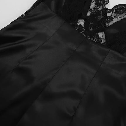 OUDINA Trendy Boutique Clothing Casual Sleeveless Hollow Lace   Women Lady Elegant Long Party Dresses