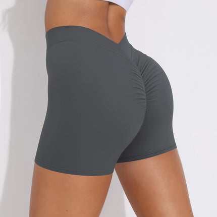 Women's Quick-Drying Seamless Sports Shorts Breathable Skin-Friendly Yoga Pants Scrunch Butt Lifting Feature Solid Wholesale