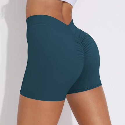 Women's Quick-Drying Seamless Sports Shorts Breathable Skin-Friendly Yoga Pants Scrunch Butt Lifting Feature Solid Wholesale