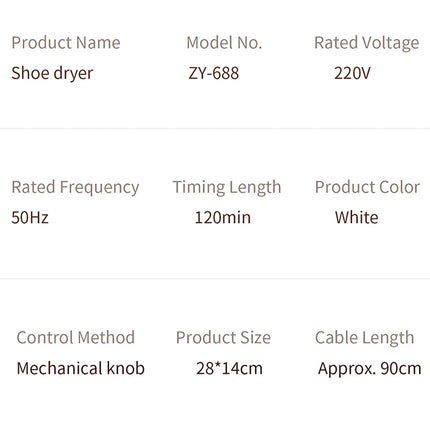 Electric Shoe Dryer Boot Warmer Shoe UV Foot Boot Dryer Eliminate Odor Fast Drying Boot Deodorizer Multifunction Socks Dryer